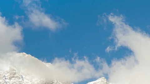 Beautiful clouds over mountains HD Timelapse Stock Footage 48082785