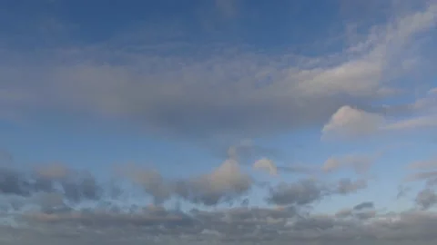 Beautiful clouds over the ocean with blue sky - background - time lapse Stock Footage 144186323