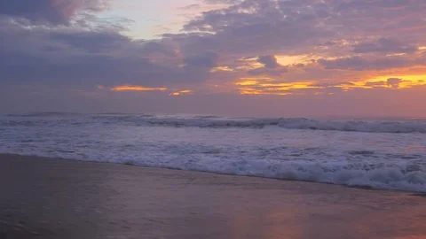 Beautiful clouds over the sea Stock Footage 121032298