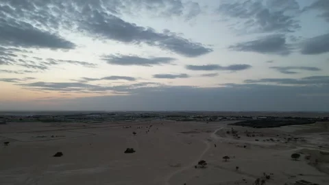Beautiful clouds in Riyadh and Smooth Drone 4K Footage Stock Footage 290956301