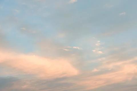 Beautiful clouds on sky in evening sunset Stock Photos