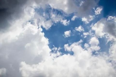Beautiful clouds in the sky.  Pattern from clouds Stock Photos
