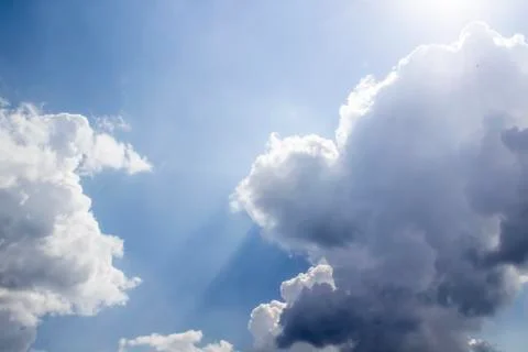 Beautiful clouds in the sky.  Pattern from clouds Stock Photos