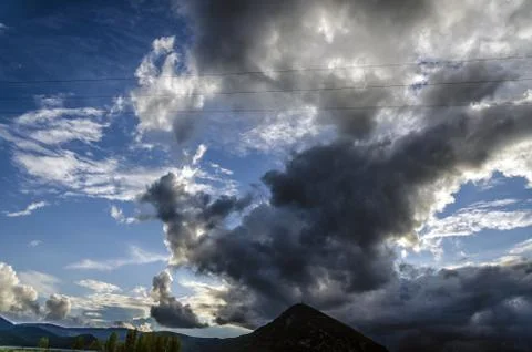 Beautiful clouds in the sky Stock Photos