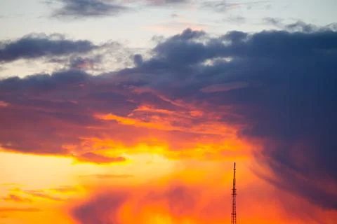 Beautiful clouds in the sky Stock Photos