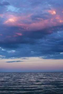 Beautiful clouds in the sky at sunset Stock Photos