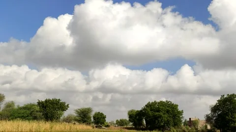 Beautiful clouds in the sky, white cloudscape in the sky Stock Footage 262965575
