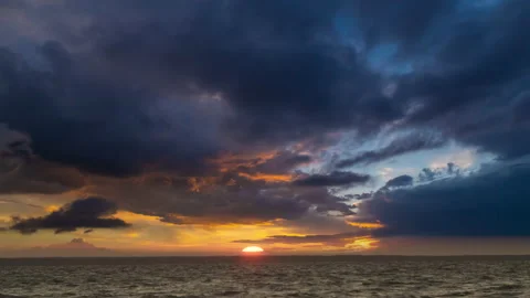 The beautiful clouds stream on the sunset background. time lapse Stock Footage 137216556