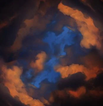 Beautiful clouds with sunlight 库存照片