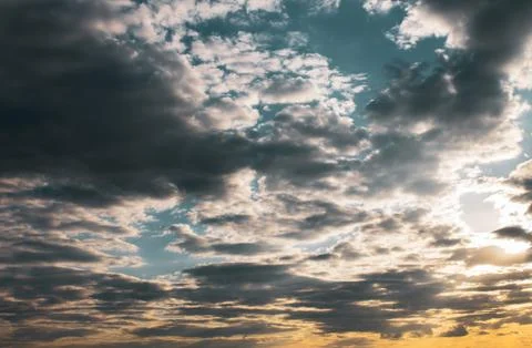 Beautiful clouds at sunset. abstract background Stock Photos