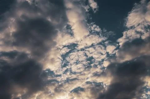 Beautiful clouds at sunset. abstract background Stock Photos