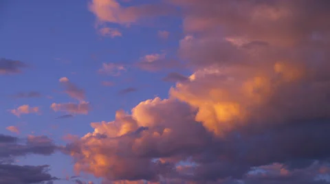 Beautiful Clouds at Sunset Stock Footage 35288027