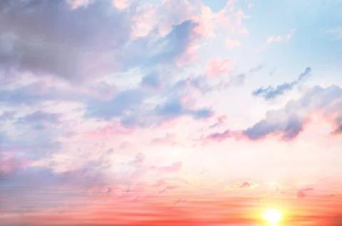 Beautiful clouds at sunset Stock Photos