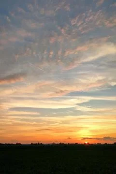 Beautiful Clouds at Sunset Stock Photos