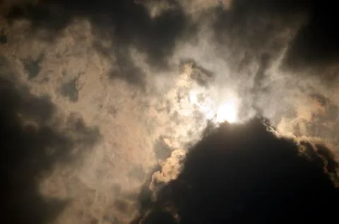 Beautiful clouds on sunset sky Foto stock