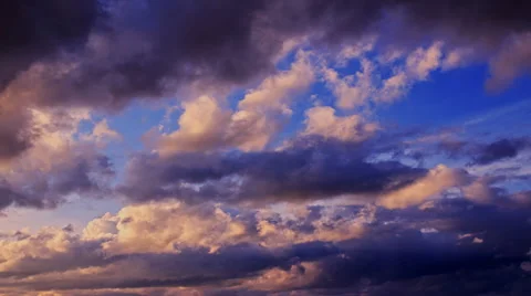 Beautiful clouds sunset timelapse 4k Stock-Footage 47966071