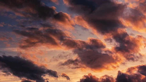 Beautiful clouds at sunset.Timelapse Vivid Clouds Sunset. Stock Footage 154020431