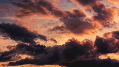 Beautiful clouds at sunset.Timelapse Vivid Clouds Sunset Stock Footage 154020528