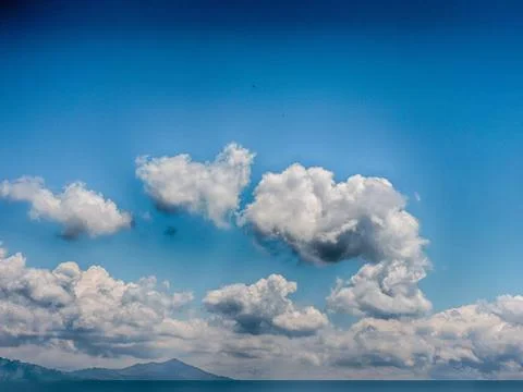 Beautiful Clouds View with blue sky Stock Photos