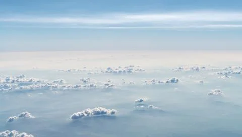 Beautiful Cloudscape. Aerial view of clouds Stock Photos