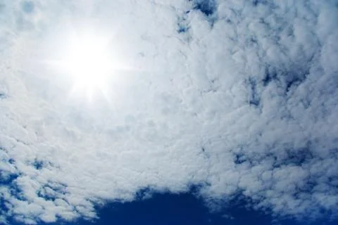 Beautiful cloudscape and sun Foto stock
