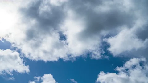 Beautiful Cloudscape with Bright Blue Sky, Timelapse, 8k Stock Footage 194042956