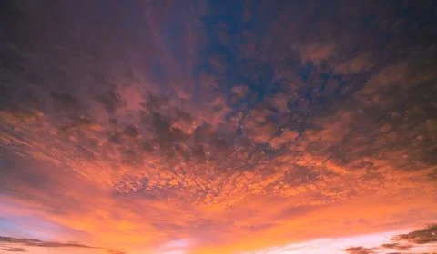 Beautiful cloudscape. Dramatic sunset sky abstract background. Art picture of Stock Photos