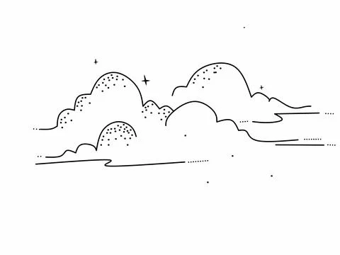Beautiful Cloudscape Stock Illustration