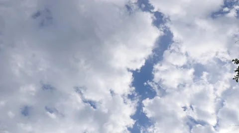 Beautiful cloudscape with large, building clouds Stock Footage 52113530