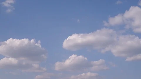 Beautiful cloudscape with large, building clouds Stock Footage 95060024