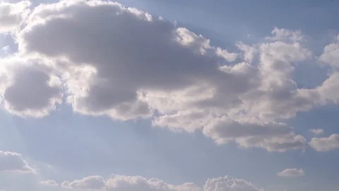 Beautiful cloudscape with large, building clouds Stock Footage 95060025