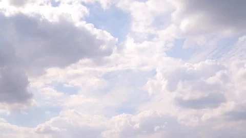 Beautiful cloudscape with large, building clouds Stock Footage 95060050