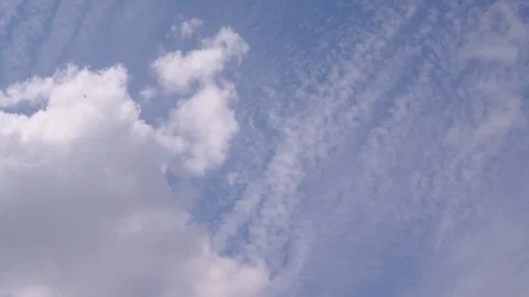Beautiful cloudscape with large, building clouds Stock Footage 95060058