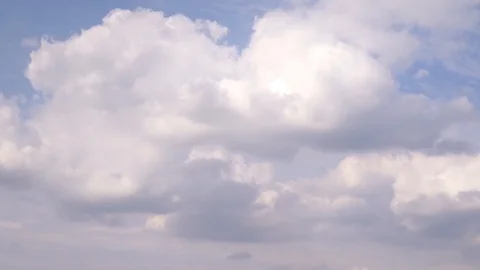 Beautiful cloudscape with large, building clouds Stock Footage 95060081