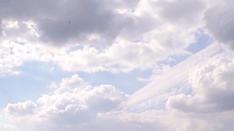 Beautiful cloudscape with large, building clouds Stock Footage 95060087