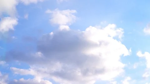 Beautiful cloudscape with large, building clouds Stock Footage 95117322