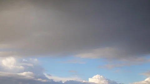 Beautiful cloudscape with large, building clouds Stock Footage 95571864