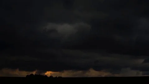 Beautiful cloudscape with large, building clouds Stock Footage 96055666