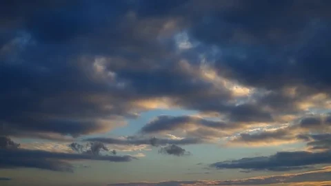 Beautiful cloudscape with large, building clouds Stock Footage 96055712