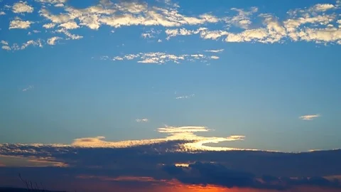 Beautiful cloudscape with large, building clouds Stock Footage 96055718