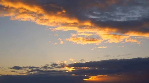 Beautiful cloudscape with large, building clouds Stock Footage 96055741