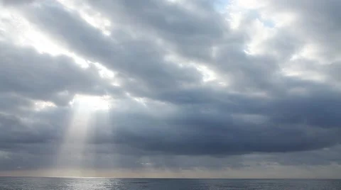 Beautiful cloudscape over the ocean video Stock Footage 51814226