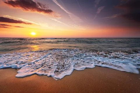 Beautiful cloudscape over the sea. Stock Photos