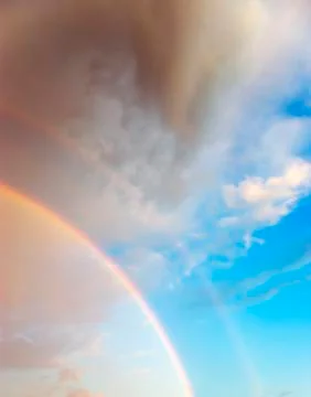 Beautiful cloudscape with rainbow 写真素材