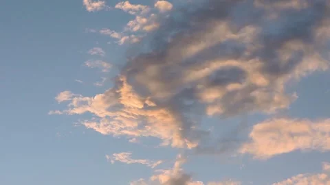 A beautiful cloudscape in the sky, often referred to as Cloudcore or Aesthet Stock Footage 333747738