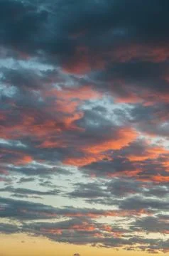 Beautiful cloudscape as the sun rises in the early morning Foto stock