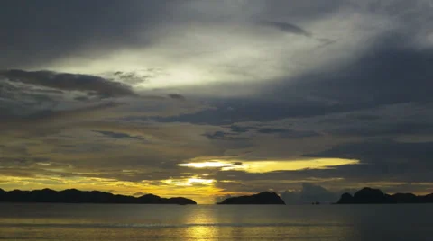 Beautiful cloudscape sunset Philippines time lapse Stock Footage 35720307
