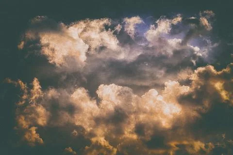 Beautiful cloudscape at sunset Stock Photos