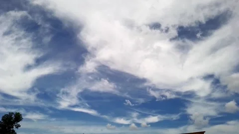 Beautiful cloudscape Time Lapse with soft white and blue tones Stock Footage 304940748