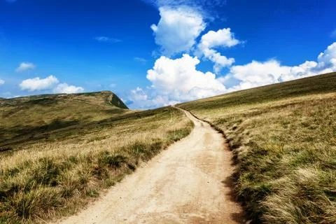 Beautiful cloudscape view in Carpathian mountains. Stock Photos